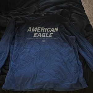 American Eagle Blue Long Sleeve Shirt